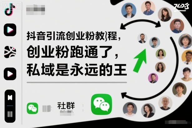 抖音引流创业粉教程,创业粉终于跑通了,私域是永远的王-三贰项目网