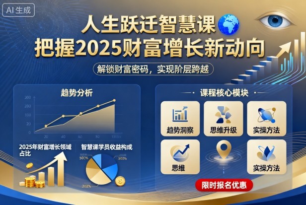 人生跃迁智慧课,把据2025财富增长新动向
